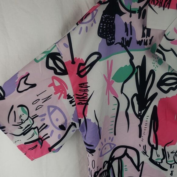 Shein Women's XL Graffiti Print Crop Top - Picture 4 of 11